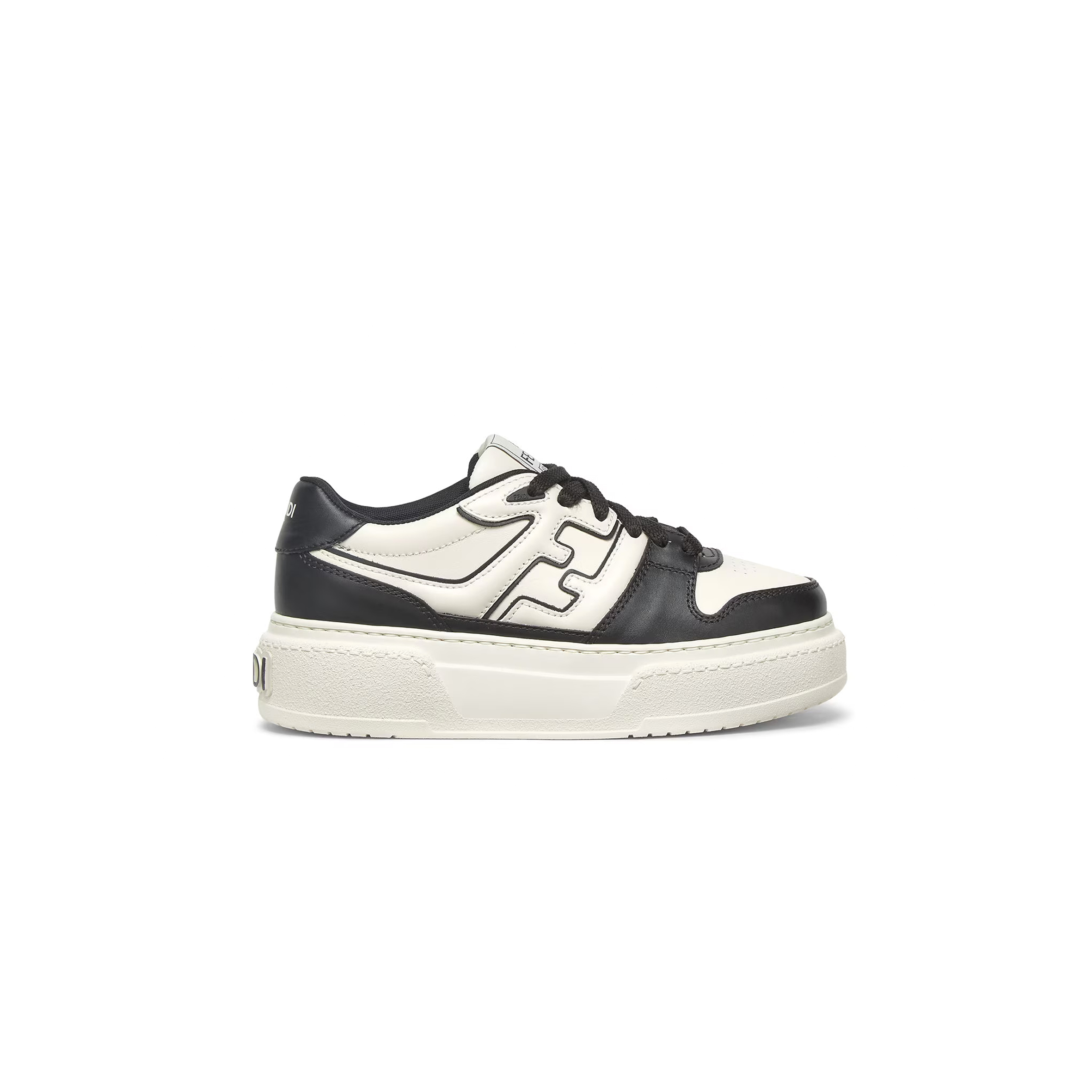 F**di match black leather platform low-tops 8e8571aomnf1pyu